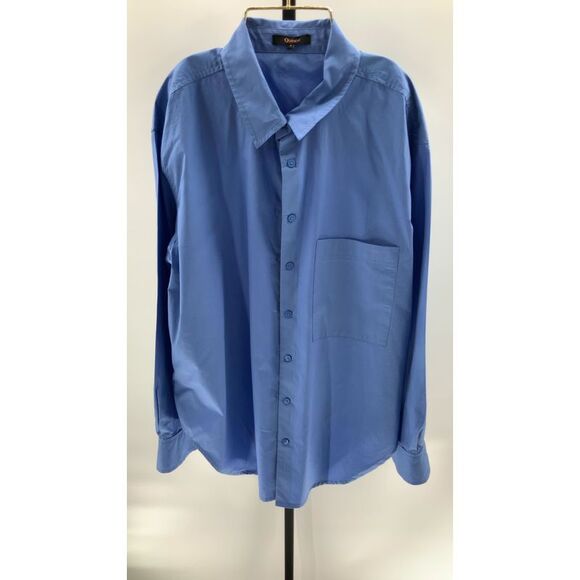 Quince Tops - Quince Womens100% Organic Cotton Poplin Long Sleeve Boyfriend Shirt Blue S